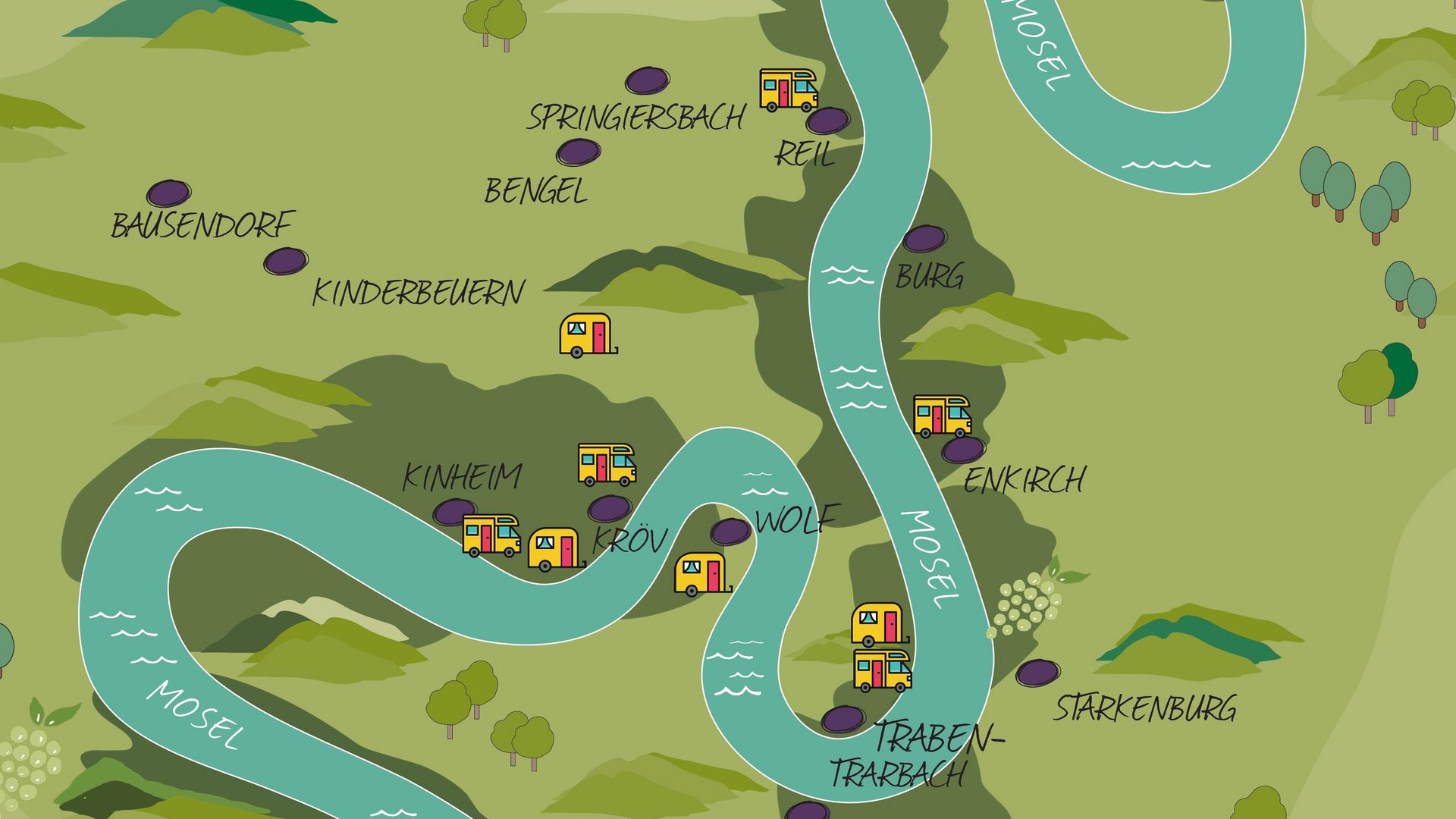 Moezelcamping Overzicht kaart
